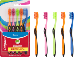 Colgate Colors Medium Toothbrush 5pk
