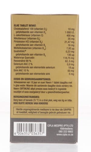 Sirtmune Immune Support Supplement Tablets 60pk