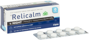 Relicalm 100mg L-theanine Night Tablets 40pk