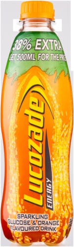 Lucozade Orange Flavoured Sparkling Glucose Drink 500ml