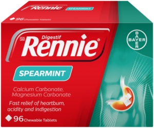 Rennie Spearmint Heartburn & Indigestion Chewable Tablets 96pk