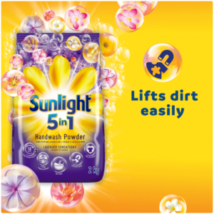 Sunlight Lavender Fragrance 5-in-1 Hand Washing Powder Detergent 2kg