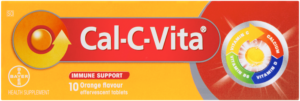 Cal-c-vita Orange Flavour Immune Support Effervescent Tablets 10pk