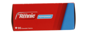 Rennie Peppermint Heartburn & Indigestion Chewable Tablets 96pk