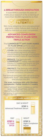 Nivea Luminous630 Dark SPF 30 3-in-1 Anti Dark Marks CC Fluid 40ml