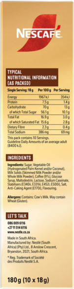 Nescafé Instant Cappuccino 10 x 18g