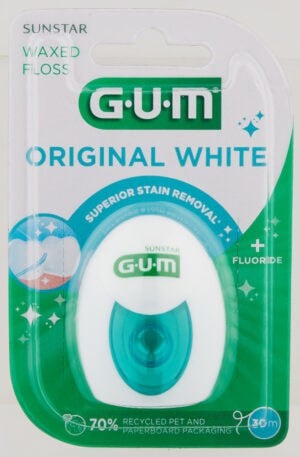 GUM Original White Waxed Floss 30m