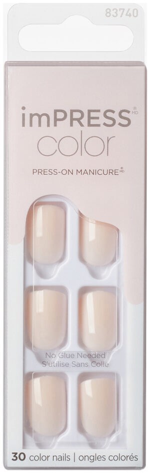 Impress Point Pink Color Press-On Manicure 30pk