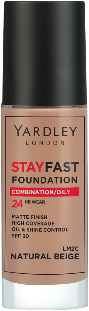 Yardley Stayfast Natural Beige SPF 20 24HR Foundation 30ml