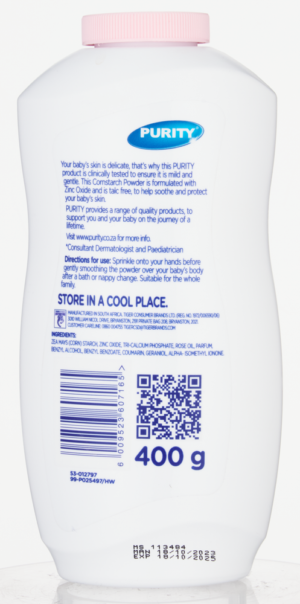 Purity Essentials Baby Cornstarch Powder 400g