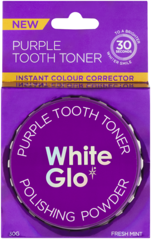 White Glo Purple Tooth Toner Polishing Powder 30g