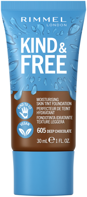 Rimmel Kind & Free Deep Chocolate Moisturising Skin Tint Foundation 30ml