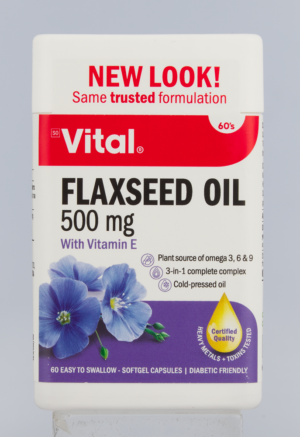 Vital Flaxseed Oil Softgel Capsules 60pk