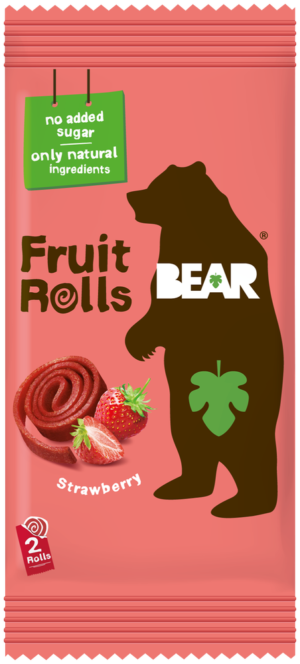 BEAR Strawberry Fruit Rolls 2pk