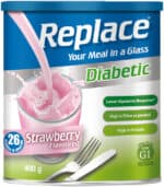 Replace Diabetic Strawberry Flavoured Meal Replacement 400g