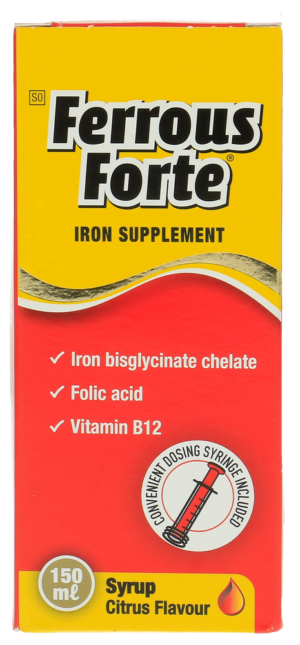 image-0 Ferrous Forte Citrus Flavour Iron Supplement Syrup 150ml