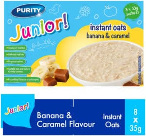 Purity Junior Banana & Caramel Flavour Instant Oats 8 x 35g