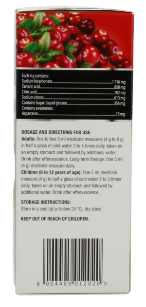 Citro-soda Cranberry Flavour Effervescent Granules 120g