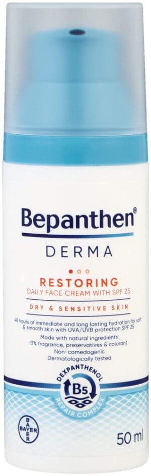 Bepanthen DERMA SPF 25 Restoring Daily Face Cream 50ml