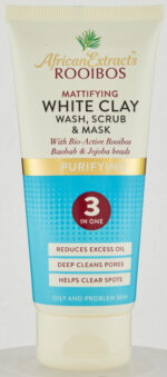 African Extracts Rooibos Purifying 3-in-1 White Clay Wash, Scrub & Mask 100ml