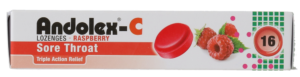Andolex-c Raspberry Sore Throat Lozenges 16pk