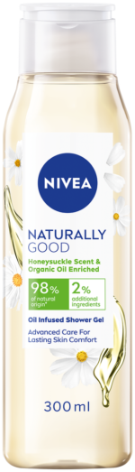 Nivea Naturally Good Honeysuckle Scent & Organic Oil Enriched Shower Gel 300ml