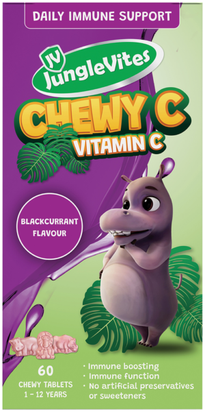 image-0 Junglevites Blackcurrant Flavour Daily Immune Support Chewy Tablets 60pk