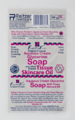Reitzer's Aqueous Cream Glycerine Soap with Tissue Skincare Oil 100g