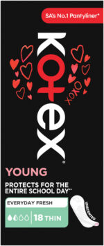 Kotex Young Thin Unscented Pantyliners 18pk