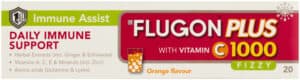 image-0 Flugon Plus Orange Flavour Daily Immune Support Fizzy Tablets 20pk