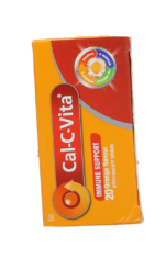 Cal-c-vita Orange Flavour Immune Support Effervescent Tablets 20pk