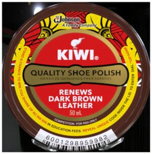 image-0 Kiwi Dark Brown Leather Shoe Polish 50ml