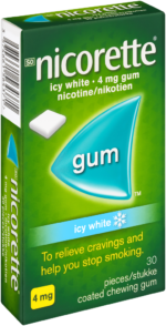 Nicorette Icy White 4mg Nicotene Gum 30pk