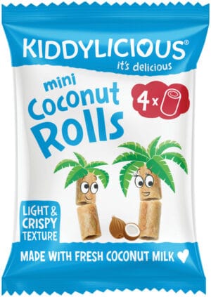 Kiddylicious Mini Baked Coconut Rolls 8 x 6.8g
