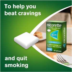 Nicorette Icy White 4mg Nicotene Gum 30pk