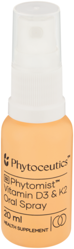 Phytoceutics Phytomist Peach Flavour Vitamin D3 & K2 Oral Spray 20ml