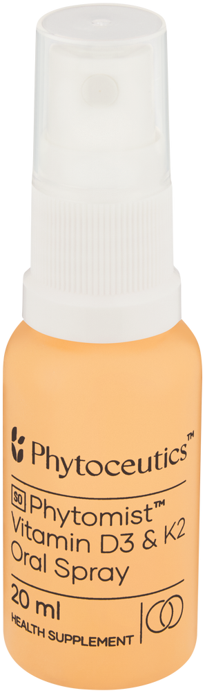 Phytoceutics Phytomist Peach Flavour Vitamin D3 & K2 Oral Spray 20ml