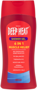 Deep Heat 6 In 1 Muscle Relief Shower Gel 250ml