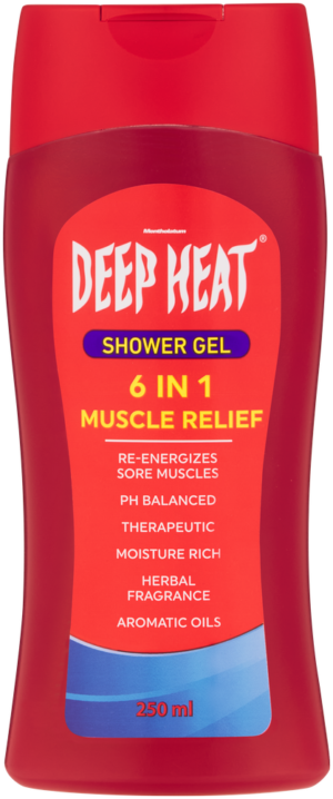 Deep Heat 6 In 1 Muscle Relief Shower Gel 250ml