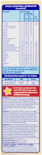 Purity From 6 Months Maize Baby Cereal 200g