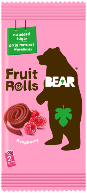 BEAR Raspberry Fruit Rolls 2pk