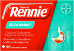 Rennie Spearmint Heartburn & Indigestion Chewable Tablets 96pk