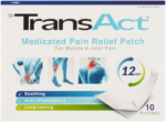Transact Medicated Pain Relief Patch 10pk