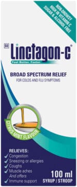 Linctagon Broad Spectrum Relief Citrus-Mint Flavour Cold & Flu Syrup 100ml