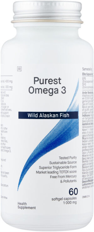 Coyne Healthcare Purest Omega 3 Wild Alaskan Fish Capsules 60pk