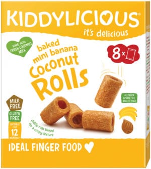 Kiddylicious Banana Mini Coconut Rolls 5 x 8pk