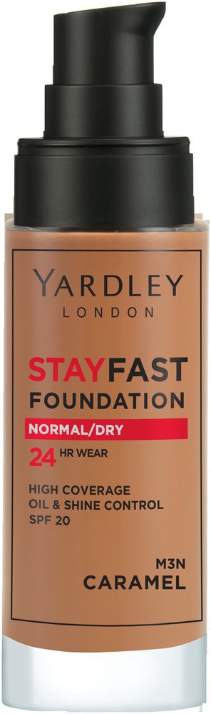 Yardley Stayfast Caramel SPF 20 24HR Liquid Foundation 30ml