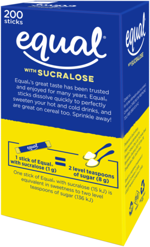 Equal Low Kilojoule Sweetener Sticks with Sucralose 200pk