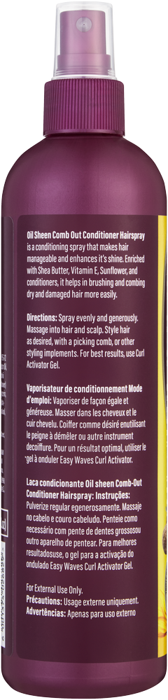 Easy Waves Oil Sheen Comb Out Conditioner Hairspray 350ml
