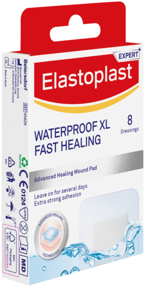 Elastoplast Expert+ Waterproof Fast Healing Dressings 8pk